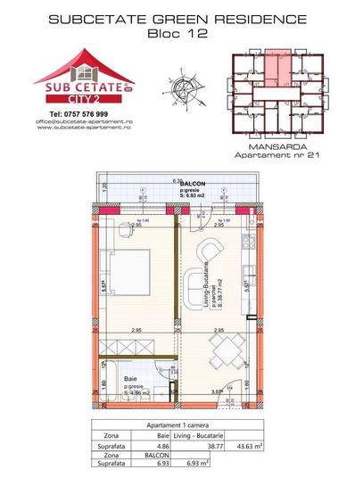 Apartament cu 3 camere în Sânpetru