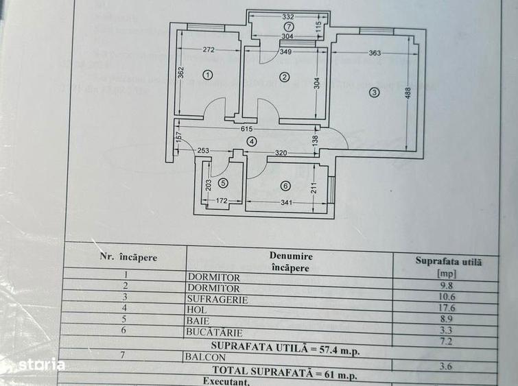 3 camere decomandat Zona Tomis Nord etaj intermediar - 1