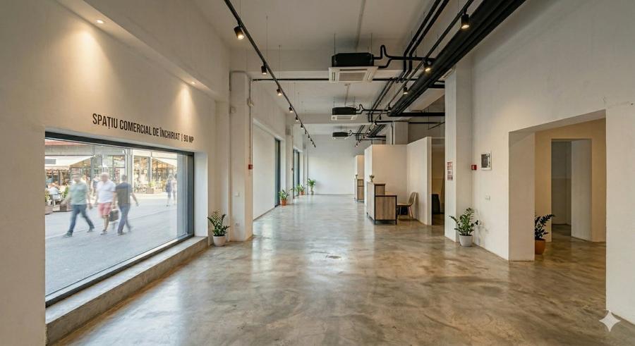 Spatiu Comercial | Floreasca | 90 mp | Vad intens | Vitrina stradala | - 1