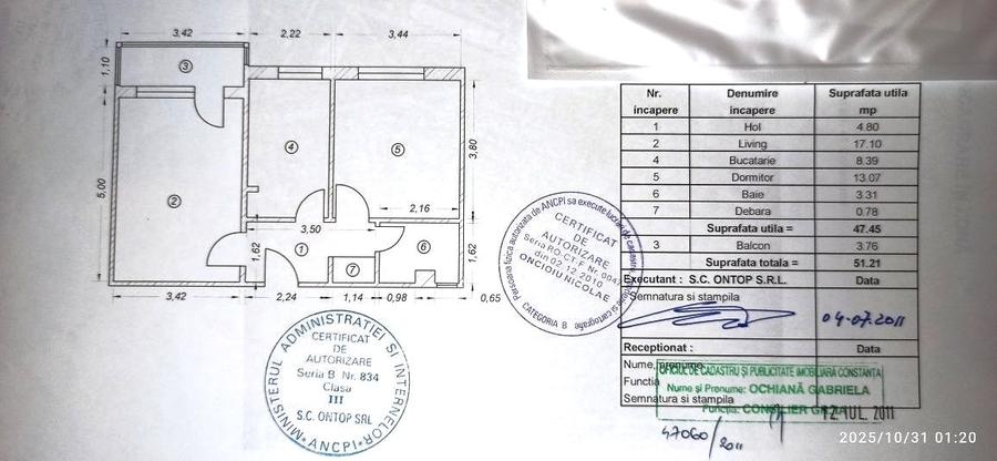 Apartament 2 camere su.52mp.et.10 din 10 decomandat Dorali Mall - 1