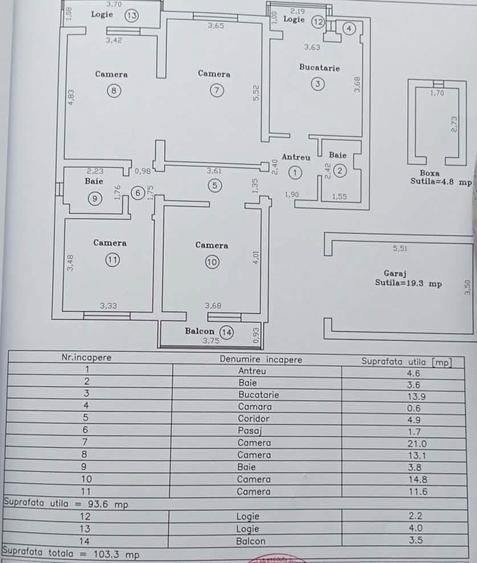 Apartament cu 4 camere decomandat în Elisabetin
