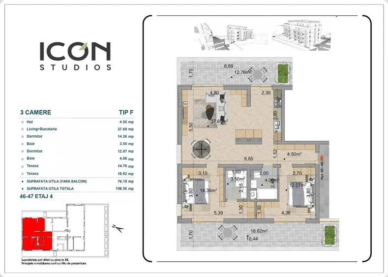 Mosilor Apartament cu 3 camere in ansamblul ICON Studios - zona Mosilor - 8