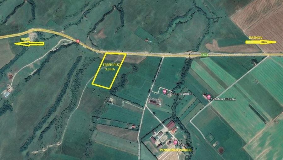 Teren superb cu PUZ in zona Panicel Rasnov spre Bran - 1