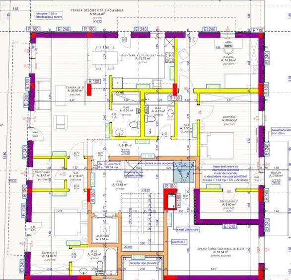 Penthouse, bloc nou, semifinisat, Iris - 1