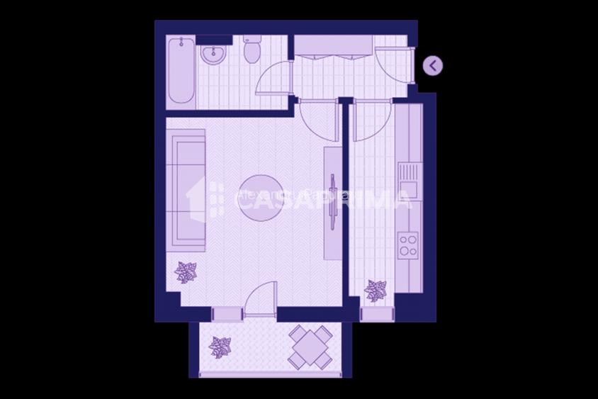 Apartament 1 camere, Decomandat clasic, Bloc Nou!