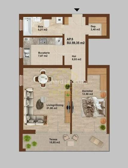 Apartament cu 2 camere decomandat în Buziașului Apartament cu 2 camere decomandat în Buziașului