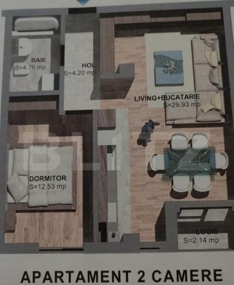 Apartament 2 camere, 52 mp, Calea Torontalului - 1