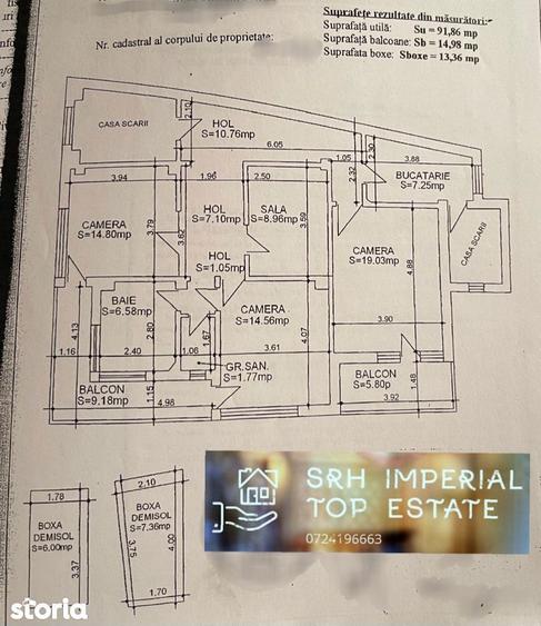 Apartament 4 camere de vanzare Parter Inalt(fizic Etaj 1) Pia?a Ovidiu - 6