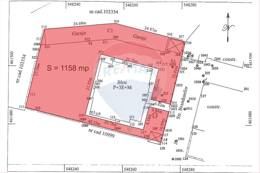 Teren pentru investitie in Brasov | Centrul Civic| A.C. | P+2E+3Er - 9