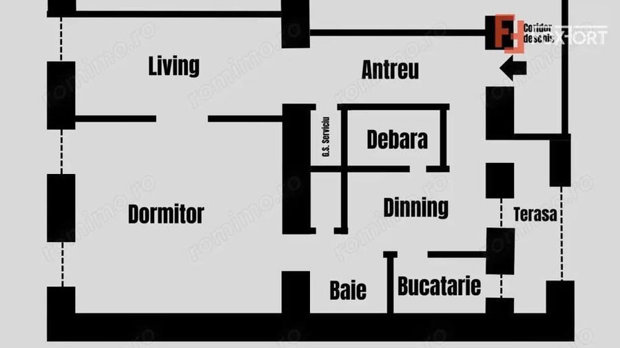 Apartament 2 camere 93 mp totali - terasa si balcon, zona Piata Victoriei - 14