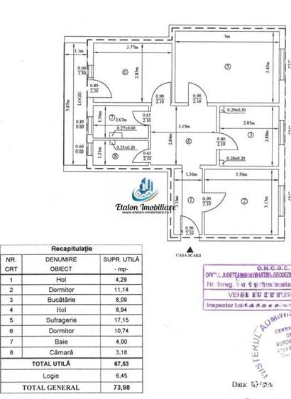Apartament cu 3 camere decomandat în Dărmănești
