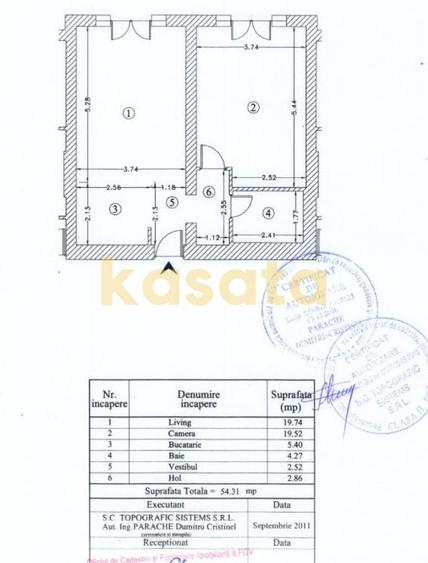 Apartament cu 2 camere decomandat, mobilat în Ștefăneștii de Jos