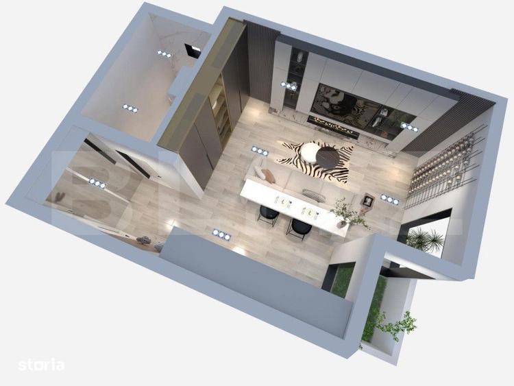 Apartament cu o camera, 36 mp, etajul 1, mobilat, utilat, Zona Toronta - 1