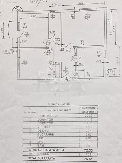 3 camere, decomandat, hol tip H- Calea 13 Septembrie, Sebastian
