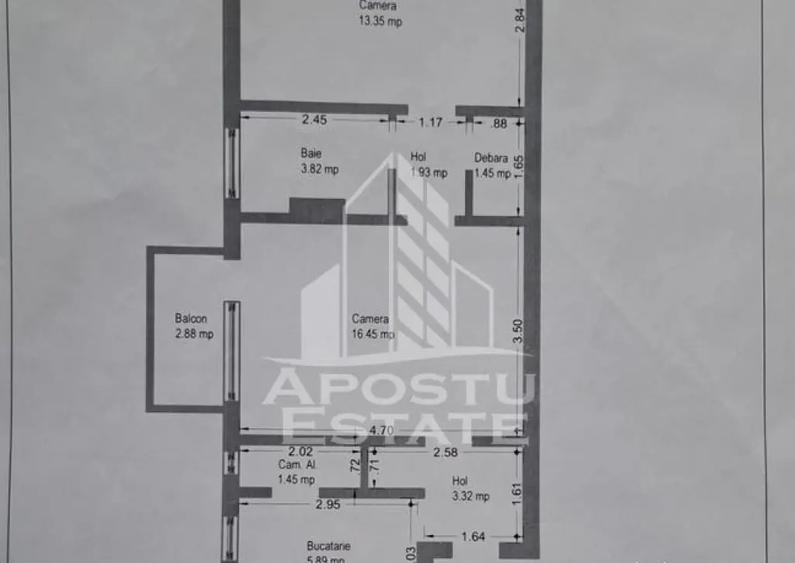 Apartament 2 camere, zona Tipografilor - 1