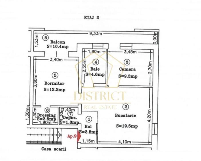 Apartament decomoandat cu 3 camere | Etaj 2 | Giroc | Flonta - 9