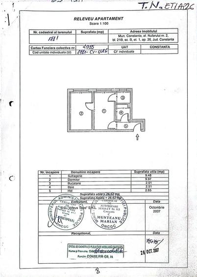 Apartament cu 2 camere nedecomandat în Tomis Nord