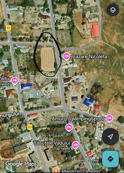 Teren de 2500 mp, în Vadu