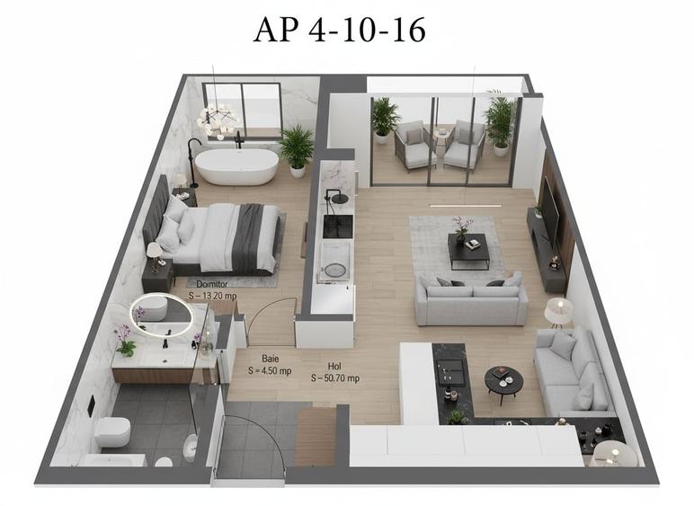 VANZARE  APARTAMENT CU 2 CAMERE  CARTIER MAGNOLIA VILLAGE ZONA PAULESTI LACURI - 1