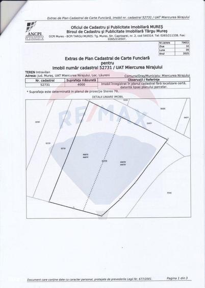 Teren 2,000mp Laureni TG Mures / Strada Laureni - 3