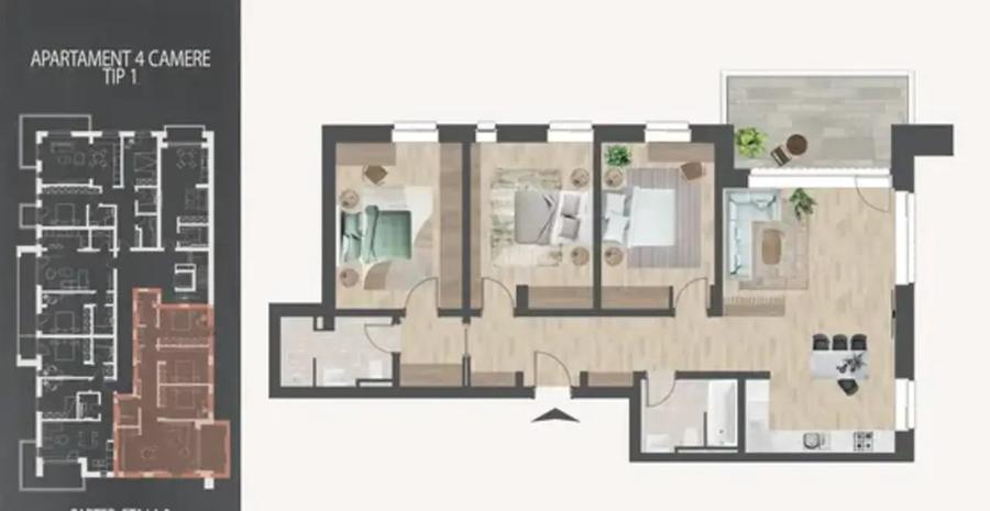 Apartament spectaculos 4 camere Theodor Pallady metrou Nicolae Teclu - 7