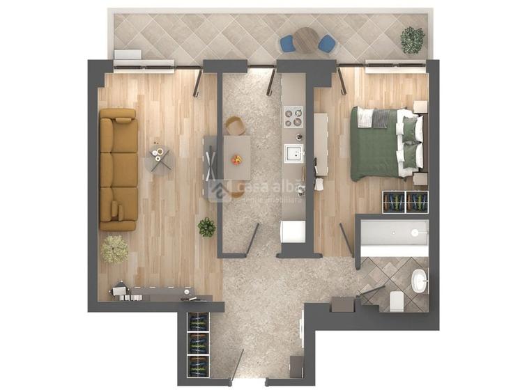 Apartament 2 camere, bloc nou, Podu Ros, intabulat - 3