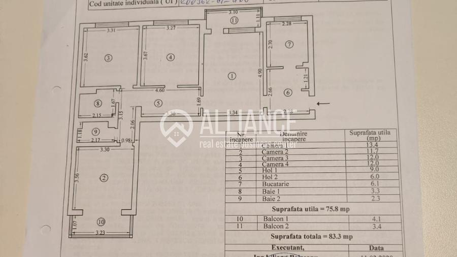 Tomis 3- City Mall ( COD 06) apartament 4 camere 88mp - 9
