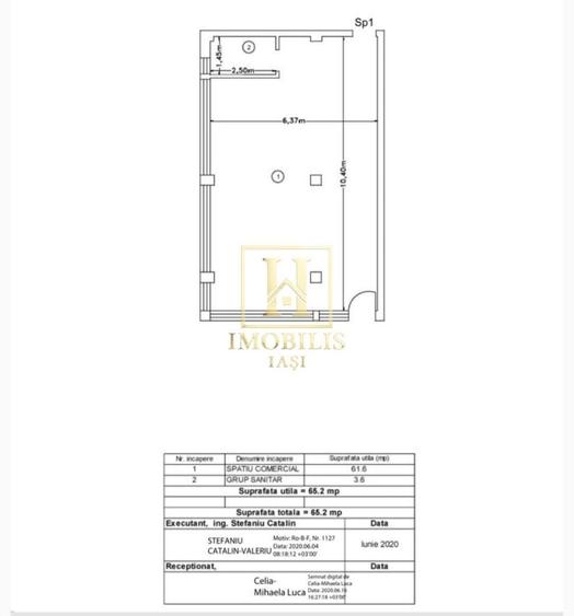 Spatiu comercial intabulat, parter, 65mp, Valea Lupului - 1