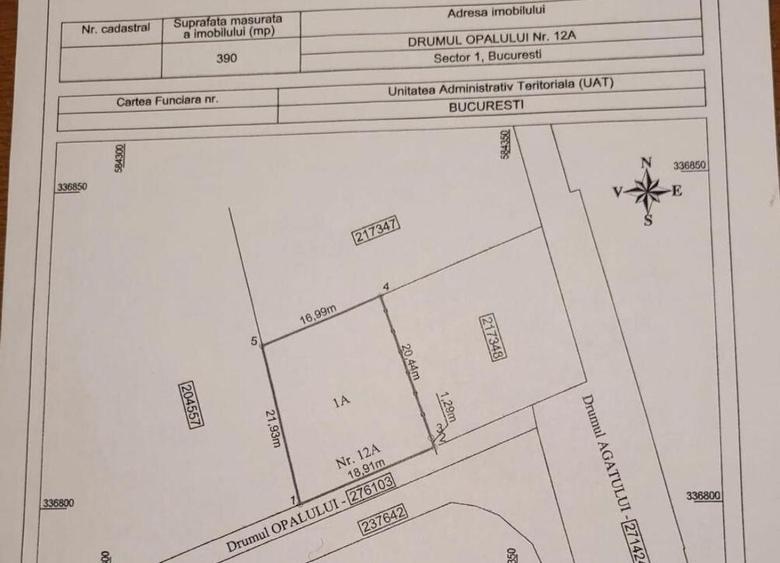 Teren Baneasa 390 mp sector 1 strada Argatului - 1