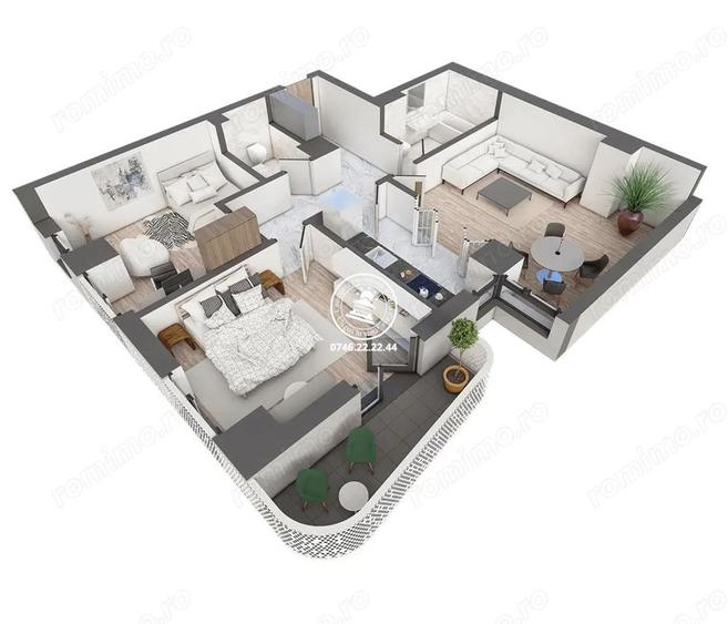 Apartament Nou 3 camere de vanzare Galata, - 2