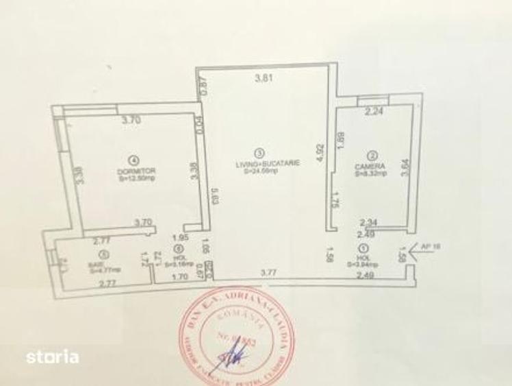 Apartament cu 3 camere în Girocului