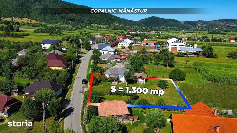 Casă cu 2 camere cu Teren 1300 Mp în Copalnic