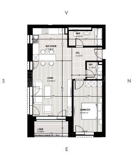 Apartament 2 camere cu vedere panoramică spre munte - Kasper Coresi - 13