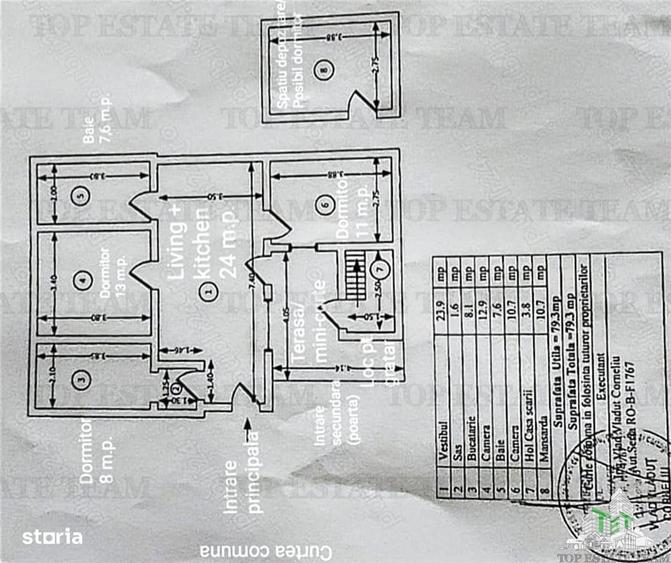 Casă cu 4 camere cu Teren 90 Mp în Tei
