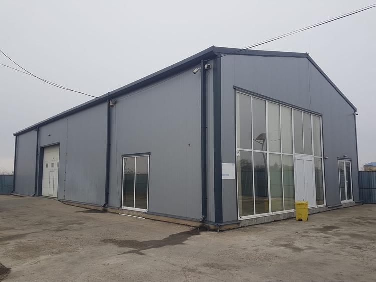 Hala industriala, 300mp, apa canalizare birouri teren 700mp ingradita, acces TIR - 24