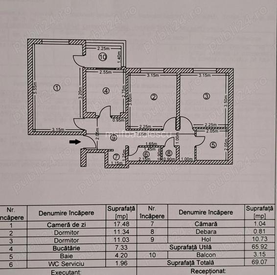 Vand apartament 3 camere Vand apartament 3 camere