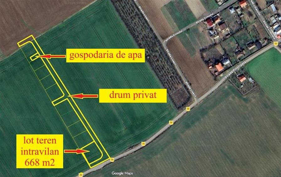 Lot intravilan 668 mp, Popesti Vasilati, la asfalt - 1