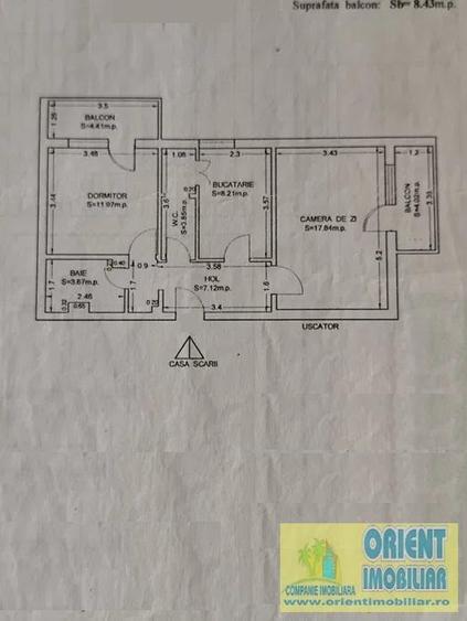 Dacia, Hasdeu, decomandat, 2 camere, 62mp, vanzari Constanta - 7