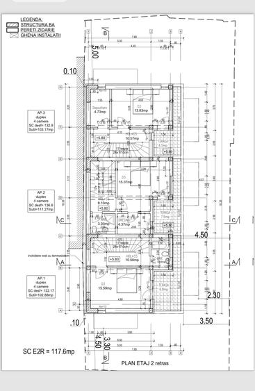Triplex superb cu 3 apartamente individuale pe 2 nivele P+1+2E in Bucurestii Noi - 17