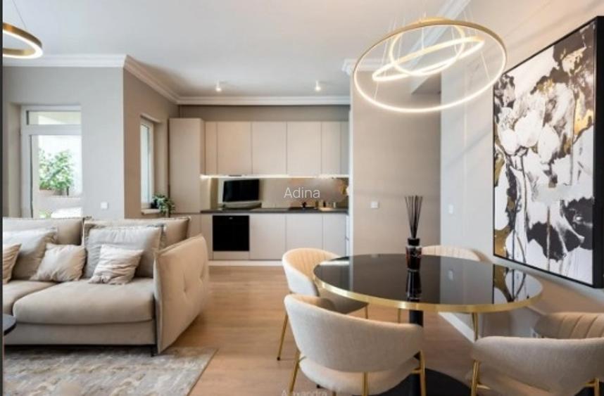 Baneasa  Herastrau,bloc nou,2 balcoane,loc de parcare,mobilat si utilat lux