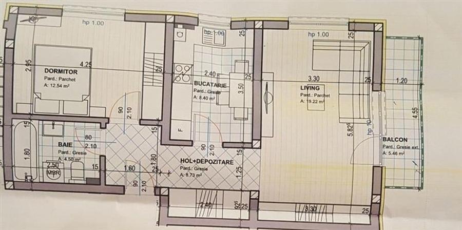 Apartament cu 2 camere decomandat în Central