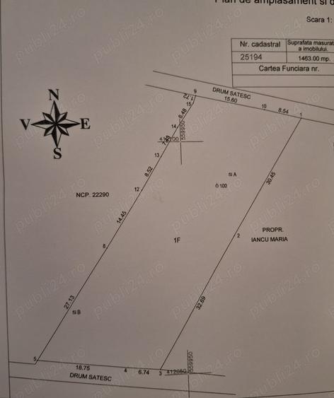 Teren de 1463 mp, în Brebu