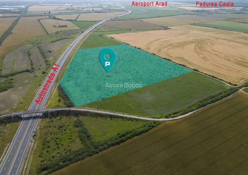 Teren 12 ha la Autostrada A1 cu PUZ aprobat