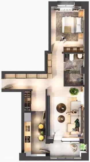Apartament 2 camere, DECOMANDAT, etaj 3/5, BLOC NOU, Galata - 2
