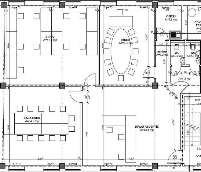 150 mp birouri de inchiriat 4 camere, Calea Dumbravii, 12 /mp - 1