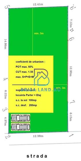 Bucurestii Noi, Laminorului, teren 322mp, d=12.38m, casa demolabila - 4