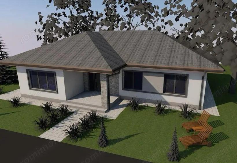 Casa moderna parter, zona excelenta 3 camere, terasa, teren 6 arii - 2