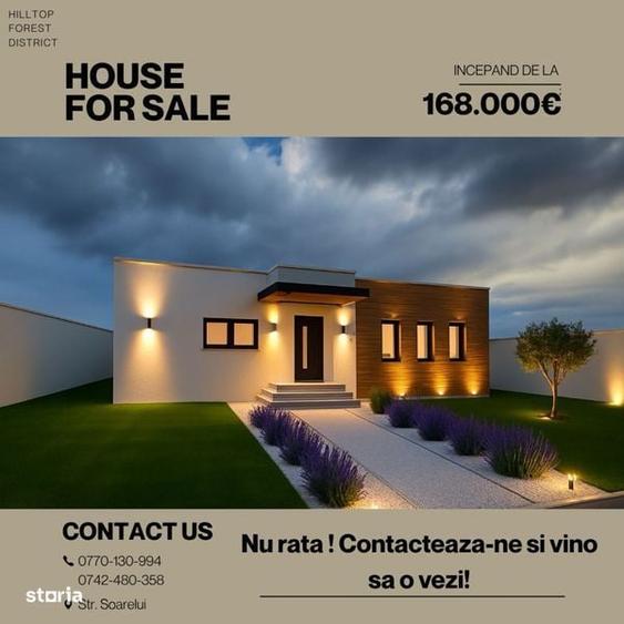 Casa Moderna Teren 500 mp Pret Redus - 1