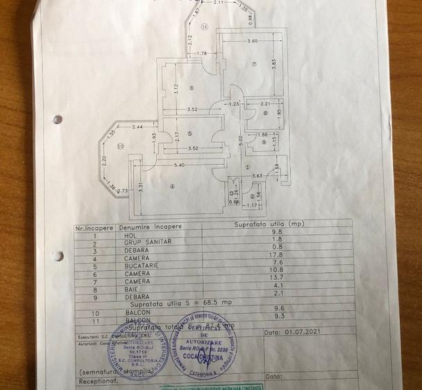 tomis nord-penny ..3 camere decomandat - 1