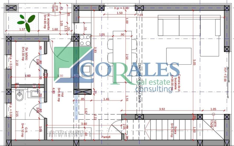 Duplex cu 4 camere cu Canalizare în Dumbrăvița